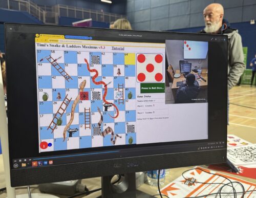 Photo of Timi's project - Stakes & Laughters Maximus displayed on a monitor.